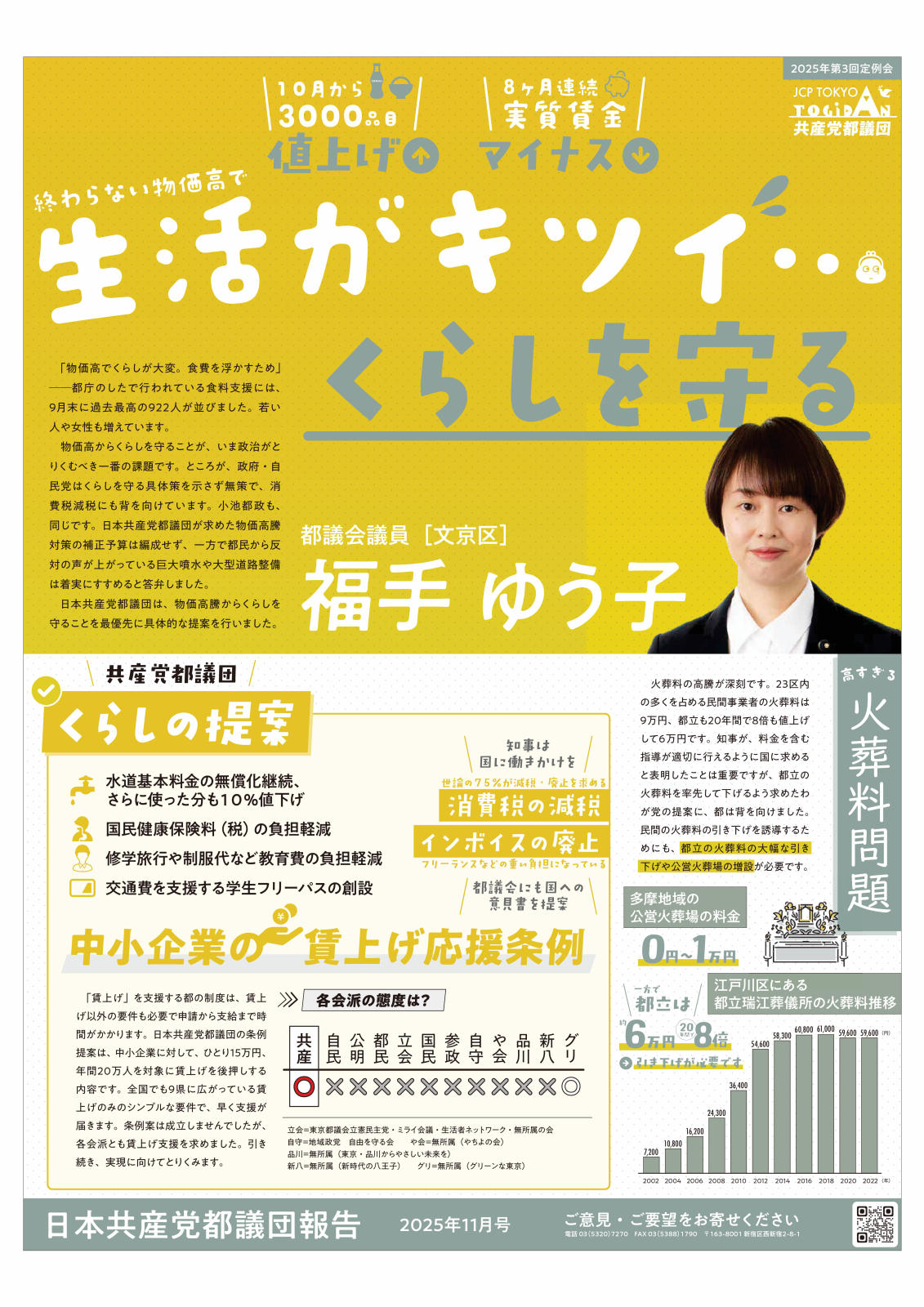 日本共産党都議団報告　福手ゆう子